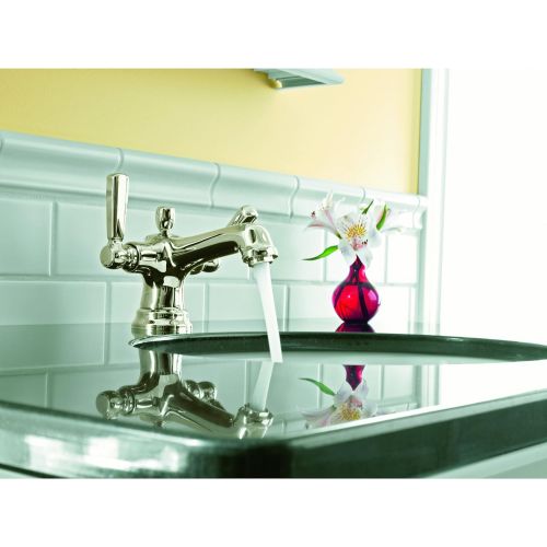  KOHLER K-10579-4-SN Bancroft Monoblock Lavatory Faucet, Vibrant Polished Nickel