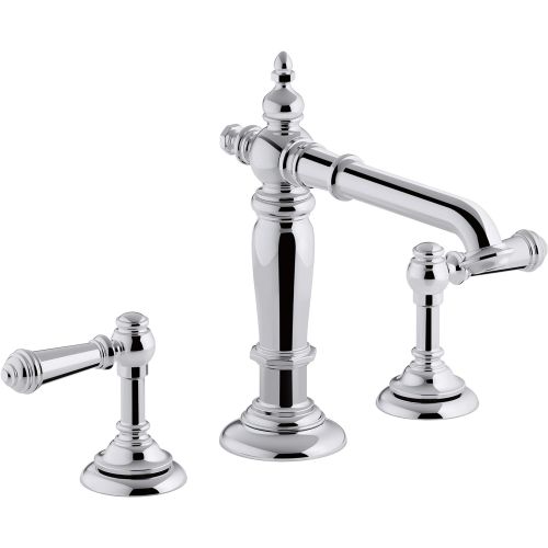  KOHLER K-72760-CP Artifacts Bathroom sink spout with Column design, Less Handles, Polished Chrome