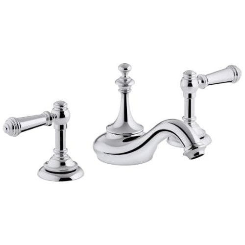  KOHLER K-72758-CP Artifacts Bathroom sink spout with Tea design, Less Handles, Polished Chrome