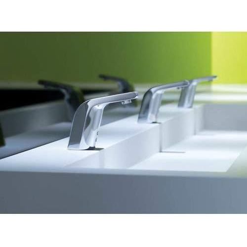  Kohler K13466CP Geometric Battery-Powered Touchless Bathroom Faucet, Polished Chrome