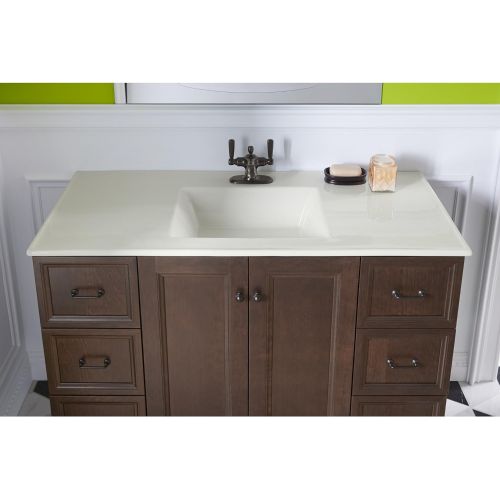  Kohler K1057942BZ Bancroft Monoblock Single-Hole Bathroom Sink Faucet, Oil-Rubbed Bronze
