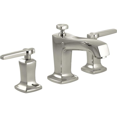  KOHLER K-16232-4-SN Margaux Widespread Lavatory Faucet, Vibrant Polished Nickel