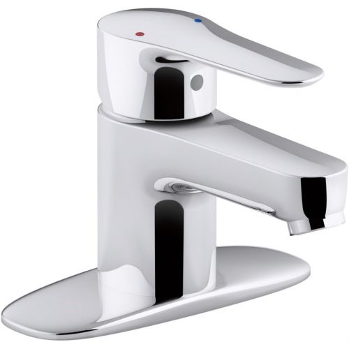  KOHLER K-98146-4-CP July Single Handle Bathroom Sink Faucet with Escutcheon, Polished Chrome