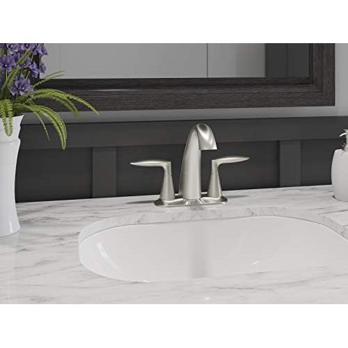  KOHLER K-45100-4-BN Alteo Bathroom Sink, One Size, Vibrant Brushed Nickel