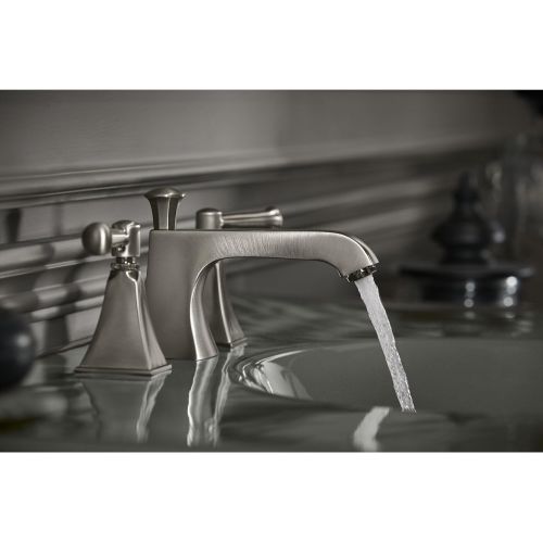  KOHLER K-454-4S-BN Memoirs Widespread Lavatory Faucet with Stately Design, Vibrant Brushed Nickel