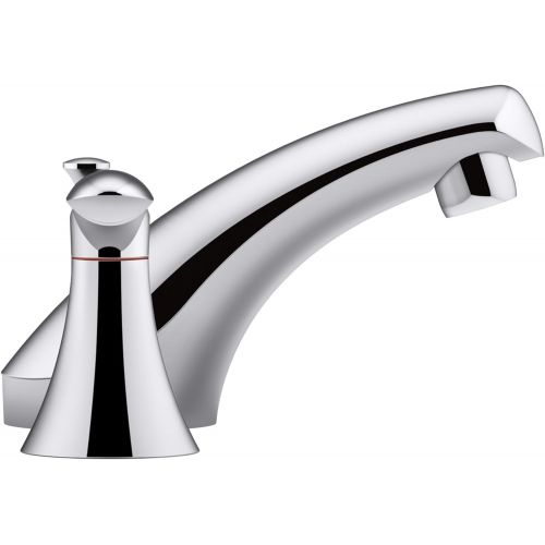  KOHLER K-15265-4NDRA-CP Coralais Widespread Bathroom Sink Faucet with Lever Handles without Pop-Up Drain or Lift Rod, Polished Chrome