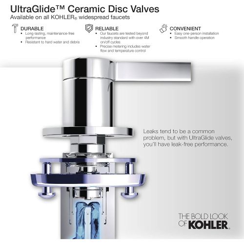  KOHLER K-16232-3-CP Margaux Widespread Lavatory Faucet, Polished Chrome