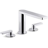 KOHLER Composed K-73060-4-CP Widespread 2-Handle Bathroom Sink Faucet with Metal Drain Assembly in Polished Chrome