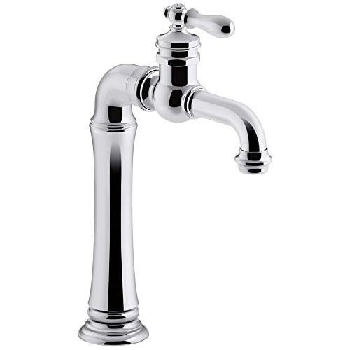  KOHLER K-99268-CP Artifacts Gentlemans Bar Sink Faucet, Polished Chrome, Single Handle, Prep Faucet, Secondary Faucet, Single Hole Installation, Entertainment Faucet