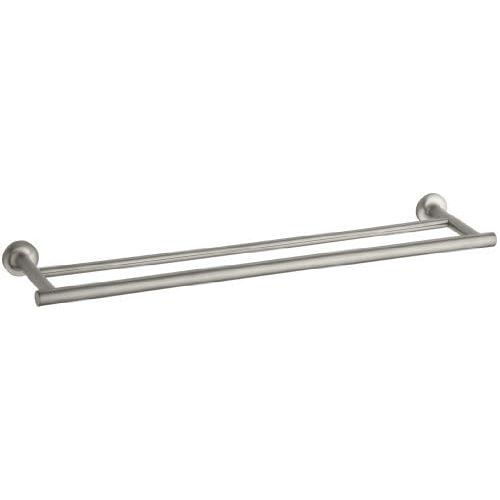  Kohler K-14375-BN Purist Double Towel Bar, Vibrant Brushed Nickel