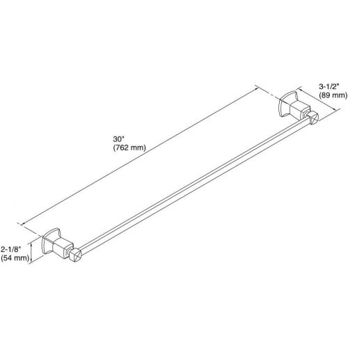  Kohler KOHLER K-16252-SN Margaux 30-Inch Towel Bar, Vibrant Polished Nickel