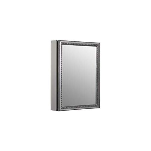  Kohler K-CB-CLW2026SS Single Door 20W X 26H X 5-14D Aluminum Cabinet with Decorative Silver Framed Mirrored Door, Not Applicable