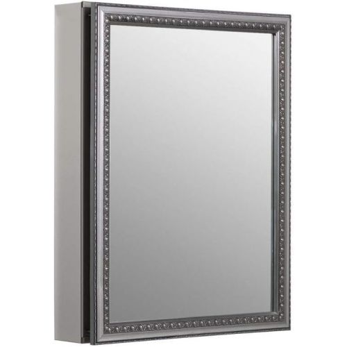  Kohler K-CB-CLW2026SS Single Door 20W X 26H X 5-14D Aluminum Cabinet with Decorative Silver Framed Mirrored Door, Not Applicable