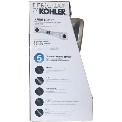  Kohler Converge Shower Head Brushed Nickel Finish R26701-BN 2-in-1 showerhead and
