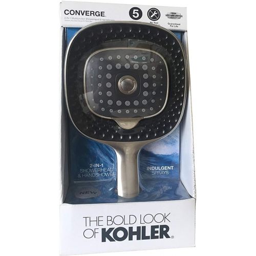  Kohler Converge Shower Head Brushed Nickel Finish R26701-BN 2-in-1 showerhead and