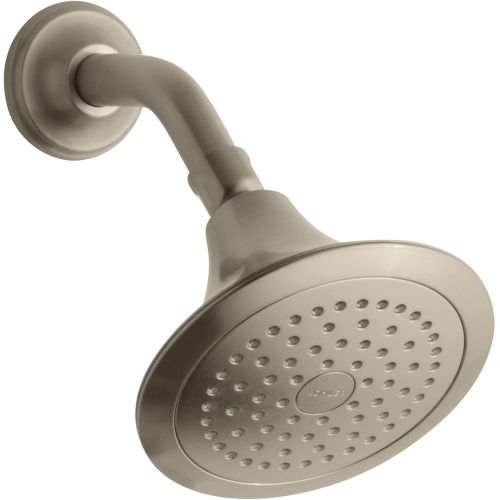  Kohler KOHLER K-10282-AK-BN Forte Single-Function Katalyst Showerhead, Vibrant Brushed Nickel