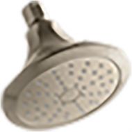 Kohler KOHLER 45409-BN Memoirs Classic Single Function Wall Mount Showerhead with Katalyst Air Induction Spray, 2.0 GPM, Vibrant Brushed Nickel