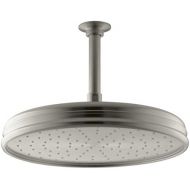 Kohler K-45202-BN 2.0 GPM Traditional Round 8-Inch Rainhead with Katalyst Air-Induction Spray, Vibrant Brushed Nickel