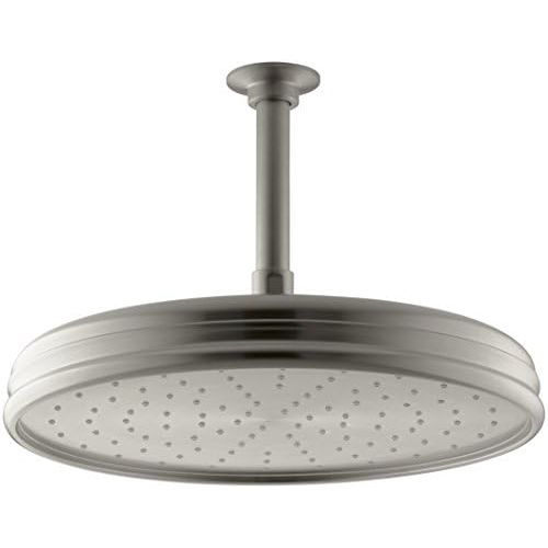  Kohler K-45202-BN 2.0 GPM Traditional Round 8-Inch Rainhead with Katalyst Air-Induction Spray, Vibrant Brushed Nickel