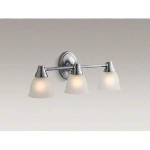  Kohler KOHLER K-11367-G Transitional Triple Light Sconce for Forte Faucet Line, Brushed Chrome