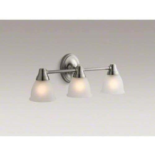  Kohler KOHLER K-11367-G Transitional Triple Light Sconce for Forte Faucet Line, Brushed Chrome