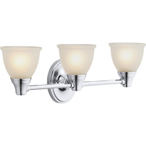  Kohler KOHLER K-11367-G Transitional Triple Light Sconce for Forte Faucet Line, Brushed Chrome