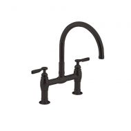 Kohler K-6130-4-2BZ Parq Two-Hole Deck-Mount Kitchen Sink Faucet with 9 Gooseneck Spout and Lever Handles Finish: Oil Rubbed Bronze
