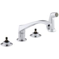 Kohler KOHLER K-7765-K-CP Triton Kitchen Sink Faucet, Polished Chrome (Handles Not Included)