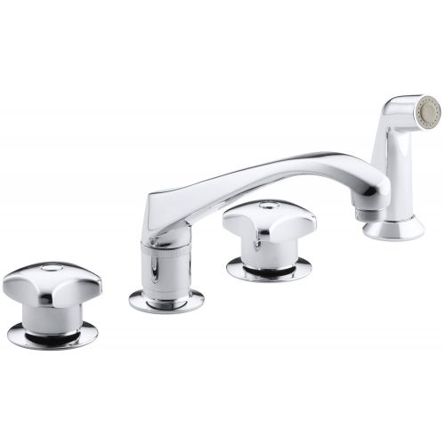  Kohler KOHLER K-7765-K-CP Triton Kitchen Sink Faucet, Polished Chrome (Handles Not Included)