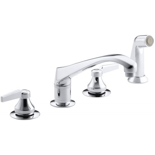  Kohler KOHLER K-7765-K-CP Triton Kitchen Sink Faucet, Polished Chrome (Handles Not Included)