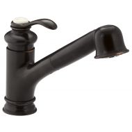 Kohler KOHLER K-12177-2BZ Fairfax Single-Hole or Three-Hole Kitchen Sink Faucet with 9-Inch Pullout, Oil-Rubbed Bronze