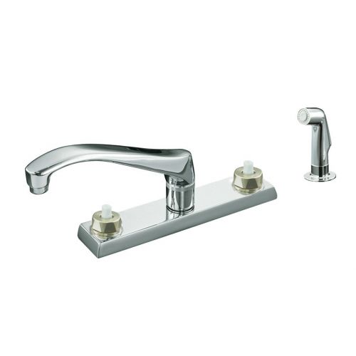  Kohler KOHLER K-7827-K-CP Triton Kitchen Sink Faucet, Polished Chrome (Handles Not Included)