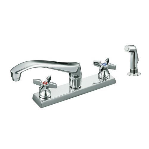  Kohler KOHLER K-7827-K-CP Triton Kitchen Sink Faucet, Polished Chrome (Handles Not Included)