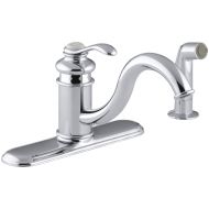 Kohler KOHLER K-12172-CP Fairfax Single Control Kitchen Sink Faucet, Polished Chrome
