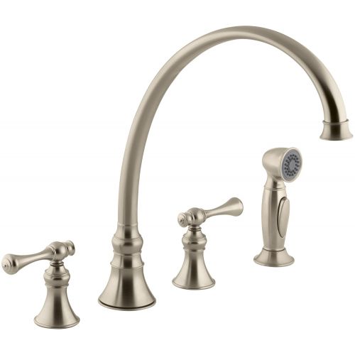  Kohler KOHLER K-16111-4A-BV Revival Kitchen Sink Faucet, Vibrant Brushed Bronze