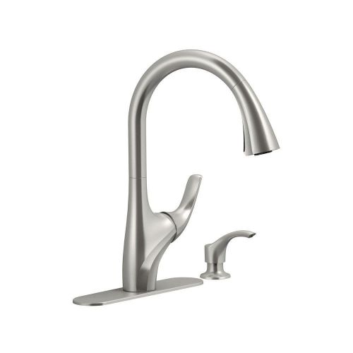  Kohler K-R18594-SD-VSTrielle Single-Handle Pull-Down Sprayer Kitchen Faucet in Vibrant Stainless