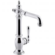 Kohler KOHLER K-99267-CP Artifacts Bar Sink Faucet with Victorian Spout Design, Polished Chrome