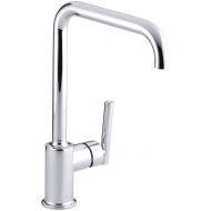 Kohler KOHLER K-7507-CP Purist Primary Swing Spout Kitchen Faucet Without Spray, Polished Chrome