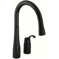 Kohler KOHLER K-647-BL Simplice Pull-Down Kitchen Sink Faucet, Matte Black