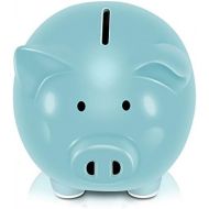 [아마존베스트]Koicaxy Piggy Bank, Child to Cherish Ceramic Pig Money Piggy Banks for Boys Girls Kids Blue