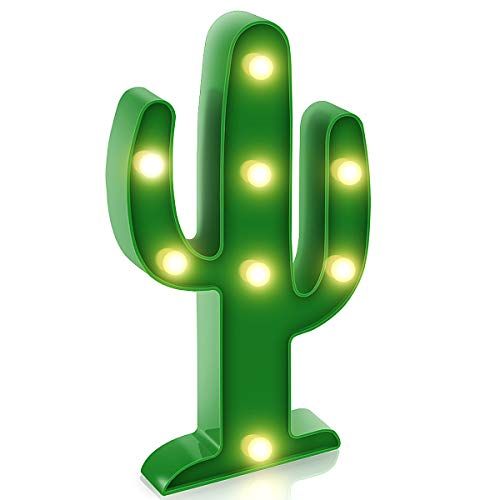  [아마존베스트]Koicaxy Cactus Light, LED Cactus Lamp Night Table Lamp for Kids Bedroom Living Room Wall Holiday Party Home Decorations Green
