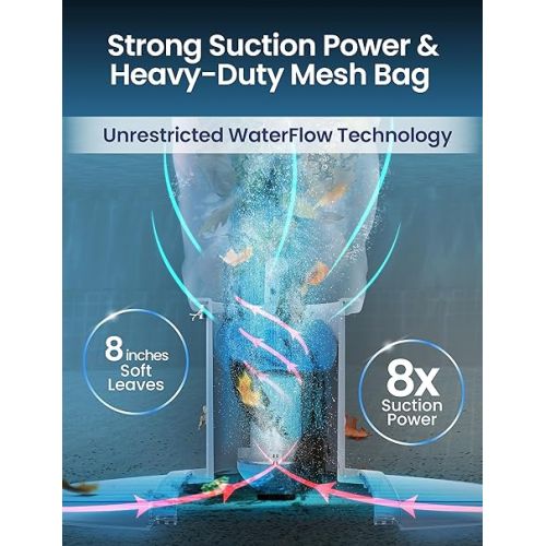  KOKIDO (2024 New) Rechargeable Heavy-Duty Pool Vacuum, 8X Suction, Standard and Fine Filter Bags, Commercial Power and Speed for Whole Pool & Spot Clean, Inground and Above Ground Pools, XTROVAC 910