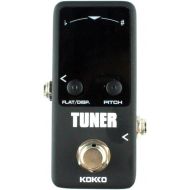 KOKKO Guitar Mini Effects Pedal Tuner - Chromatic Tuner Pedal High Definition Color Screen with Super Fast Stable and Accurate Tuning for Guitar and Bass - FTN2