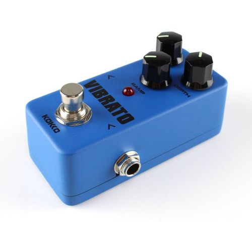  KOKKO Guitar Mini Effects Pedal Vibrato - Traditional Vibrato Effect Sound Processor Portable Accessory for Guitar and Bass - FVB2