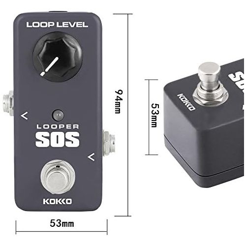  Guitar Loop Pedal Looper Effects 5 Minutes Looping Time Loop station,Exclude Power Adapter - KOKKO(FLP2)
