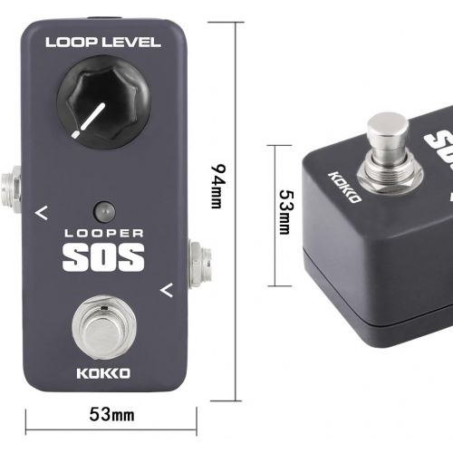  Guitar Loop Pedal Looper Effects 5 Minutes Looping Time Loop station,Exclude Power Adapter - KOKKO(FLP2)