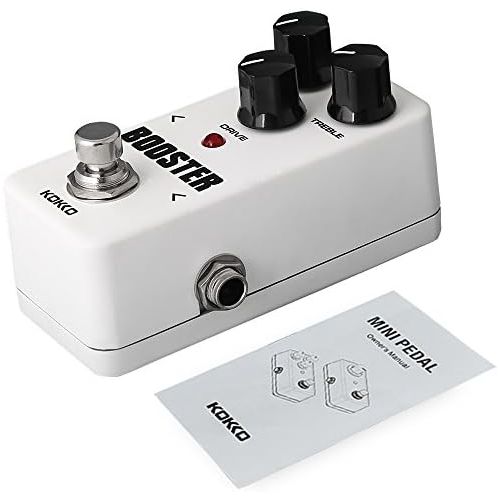  Booster Guitar Pedal, Analog Mini Effect Pedal for Guitar and Bass, Exclude Power Adapter - KOKKO (Booster)