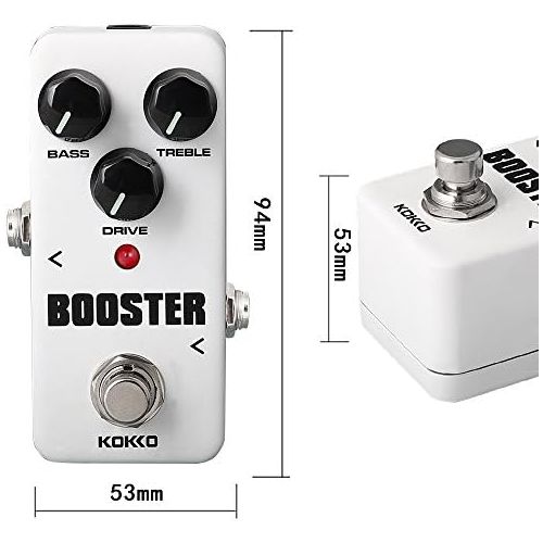  Booster Guitar Pedal, Analog Mini Effect Pedal for Guitar and Bass, Exclude Power Adapter - KOKKO (Booster)