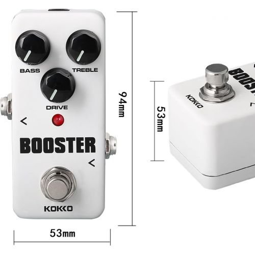  Booster Guitar Pedal, Analog Mini Effect Pedal for Guitar and Bass, Exclude Power Adapter - KOKKO (Booster)