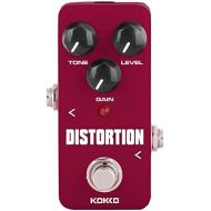 Distortion Guitar Pedal, Mini Effect Pedal Processor of Classic Distortion Tone Effect Universal for Guitar and Bass, Exclude Power Adapter - KOKKO (FDS2)